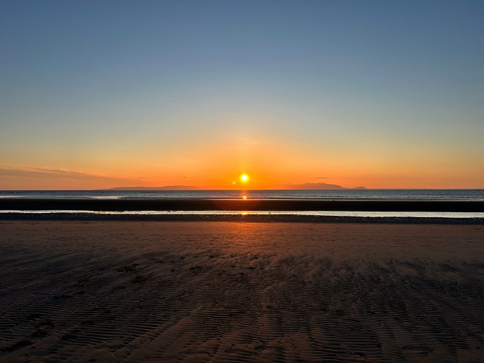 Sunset over the sea